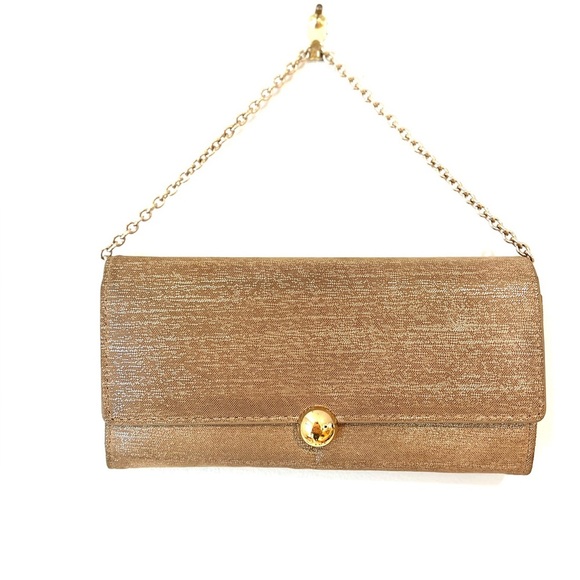 Christian Dior Gold Clutch with Chain - Picture 2 of 13